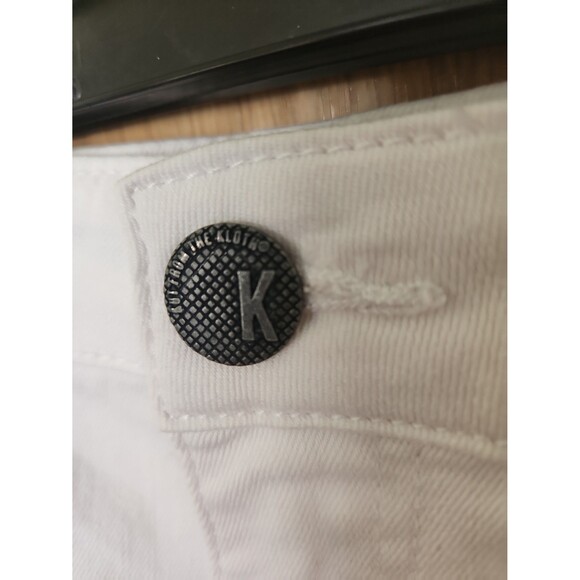 Kut From the Kloth Women's White Denim Shorts w/ Raw Hem Size 8 - Picture 2 of 7